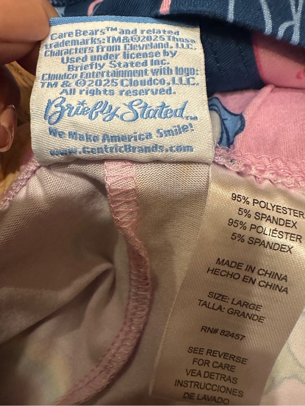 Care Bears 2 Pairs Bundle Women Drawstring Pajama Shorts Pink Blue L Loungewear - Picture 7 of 8